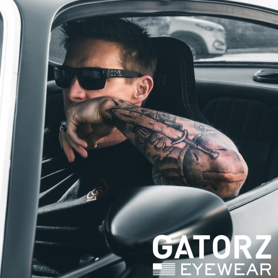 GATORZ DELTA MATTE BLACK BLACKOUT FRAME × SMOKE UV LENS