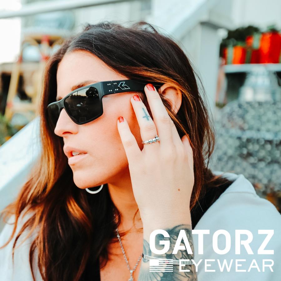 【美品】GATORZ　デルタ　偏光レンズ GATORZ デルタ マットブラック/サンバースト偏光レンズ
