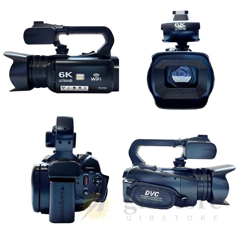 ビデオカメラ 6K DVビデオカメラ デジカメ 6400万画素 18倍