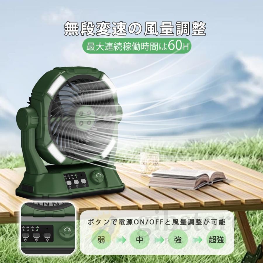2025新登場 扇風機 キャンプ扇風機 ミストファン 20000mAh 超長