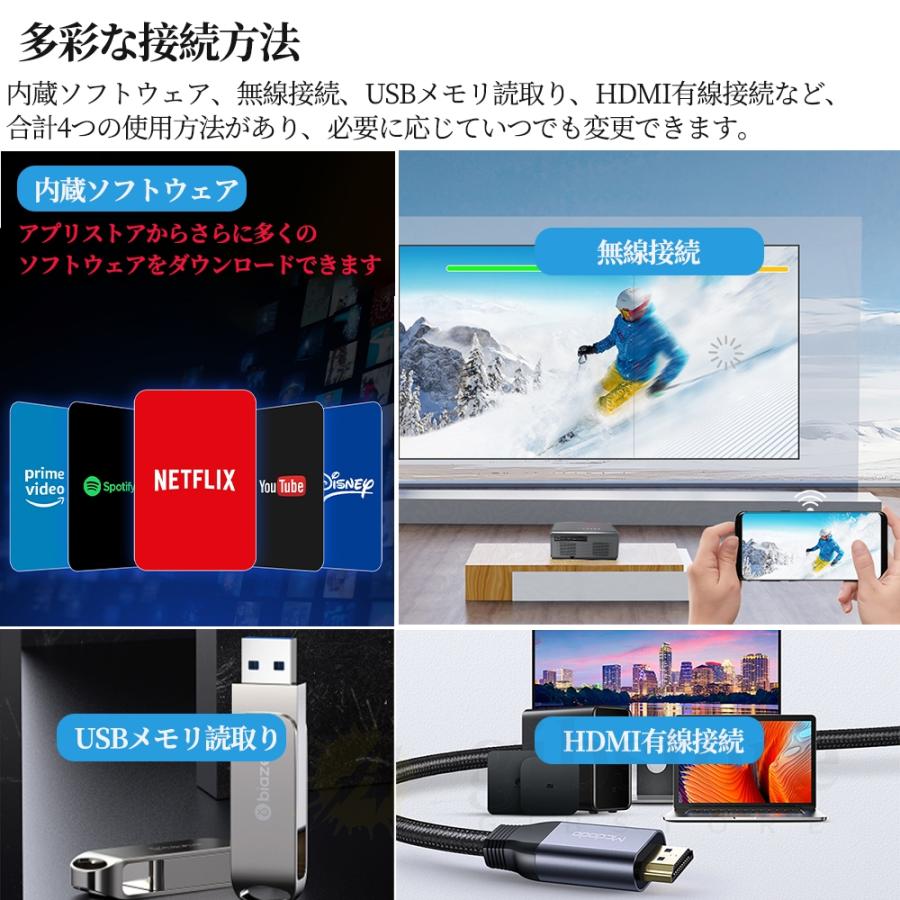 2025新発売】プロジェクター 家庭用 本体 4K 天井投影 電動フォーカス
