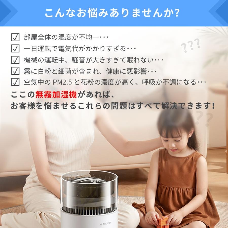 新品 加湿器 気化式加湿器 大容量 5L 無霧・マイナスイオン・常夜灯