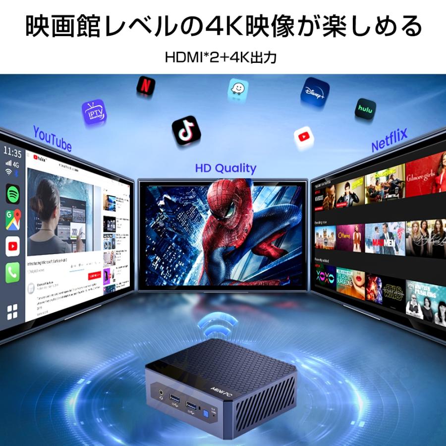 ミニPC Windows11 Intel N95 ミニPC Intel Alder Lake N95 16GB DDR4 512GBSSD – NiPoGi JP