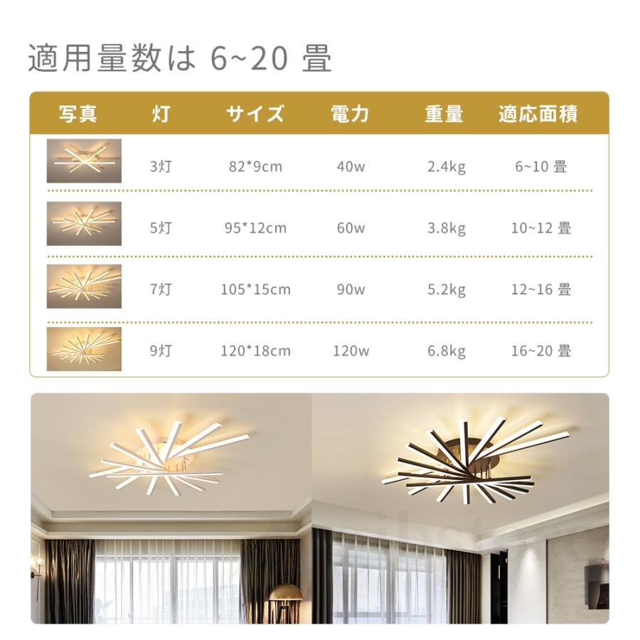 シーリングライト LED 北欧 調光調色 おしゃれ ライト 6~20畳 3~9灯