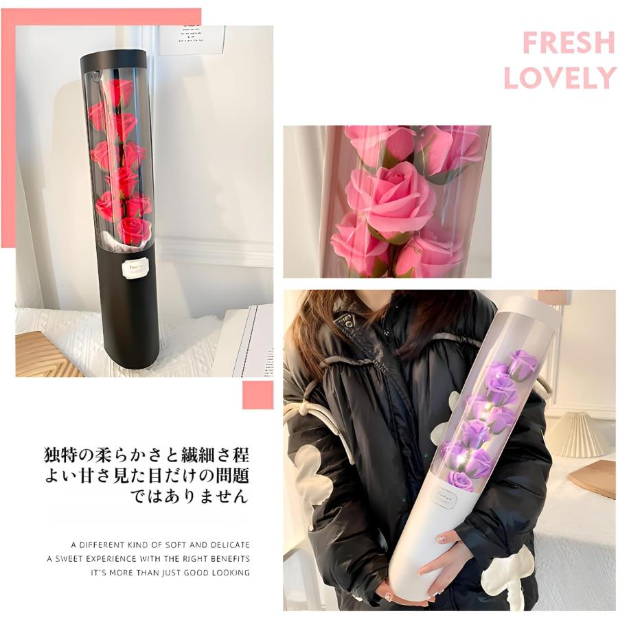 ソープフラワー 薔薇バラ 枯れない花 ギフトボックス ローズ花束 造花