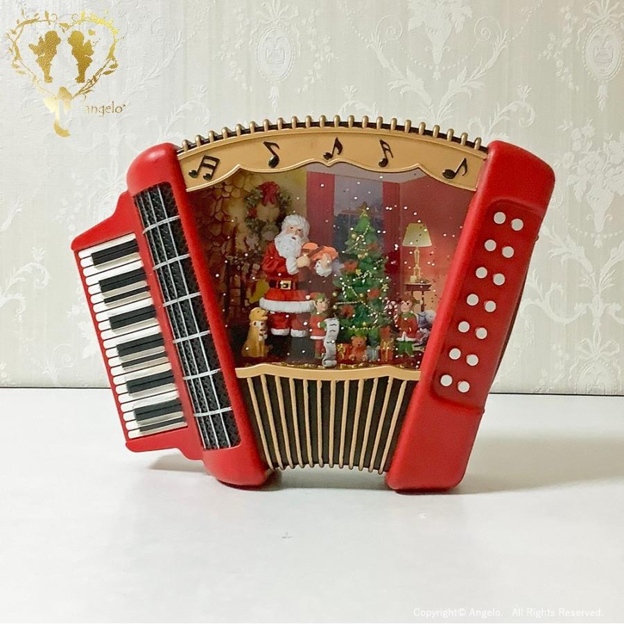 送料無料】スノードーム 【バブルLEDライト アコーディオンサンタ】 8