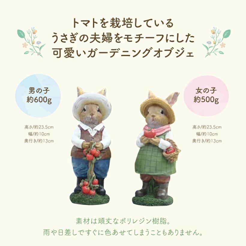 送料無料】ラビットファミリー(2種アソート) うさぎ置物【ランキング1