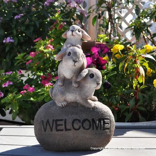 ガーデン雑貨 うさぎ 石像 楽天市場】【東洋石創】ガーデンオブジェ ガーデンサイン【80448