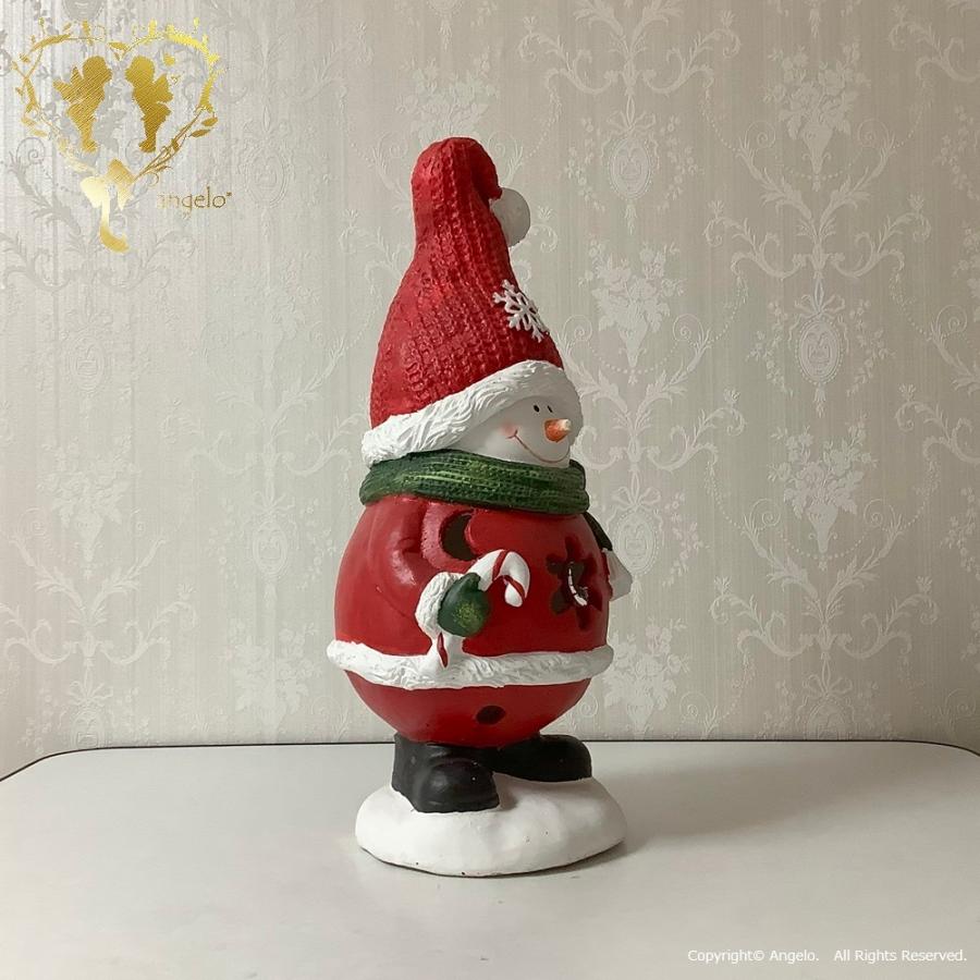 送料無料【スタンドスノーマン】 置物 高さ42cm ガーデン雑貨