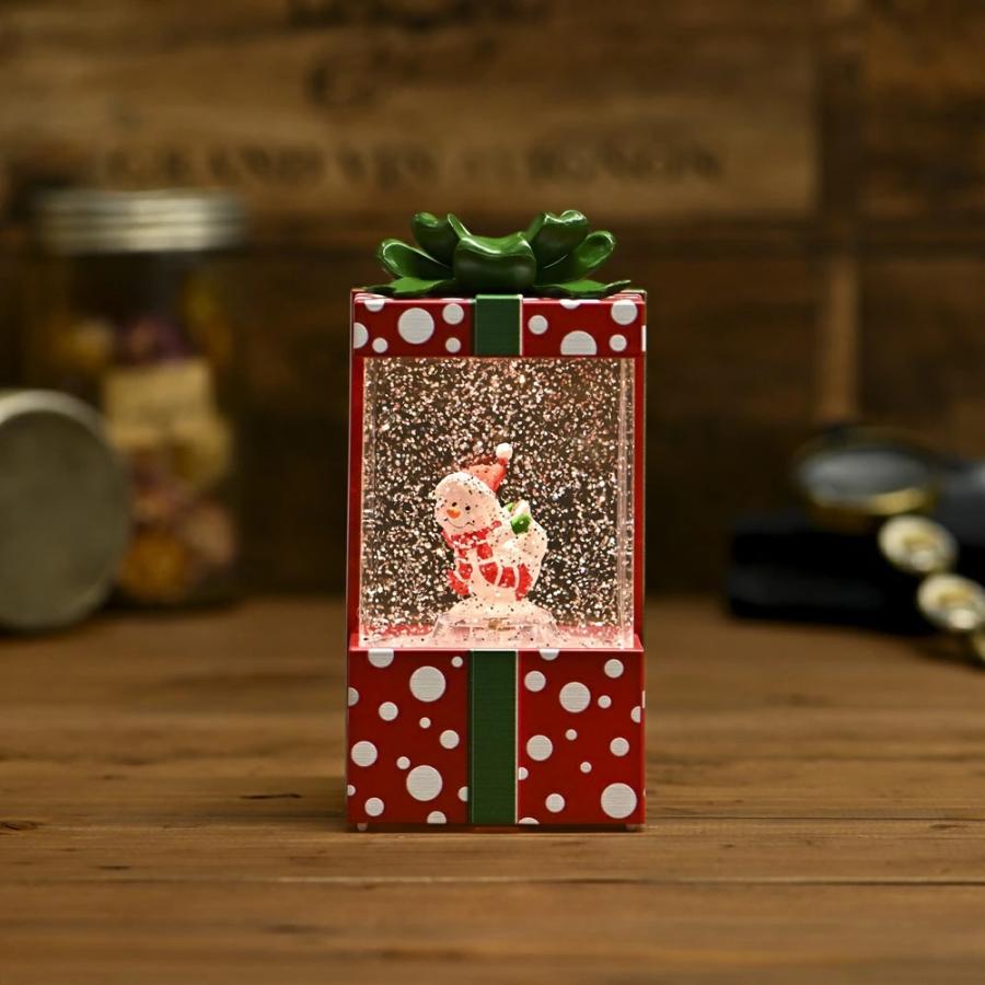 スノードーム25868【送料無料】ピカピカLED 美しいギフトボックス型