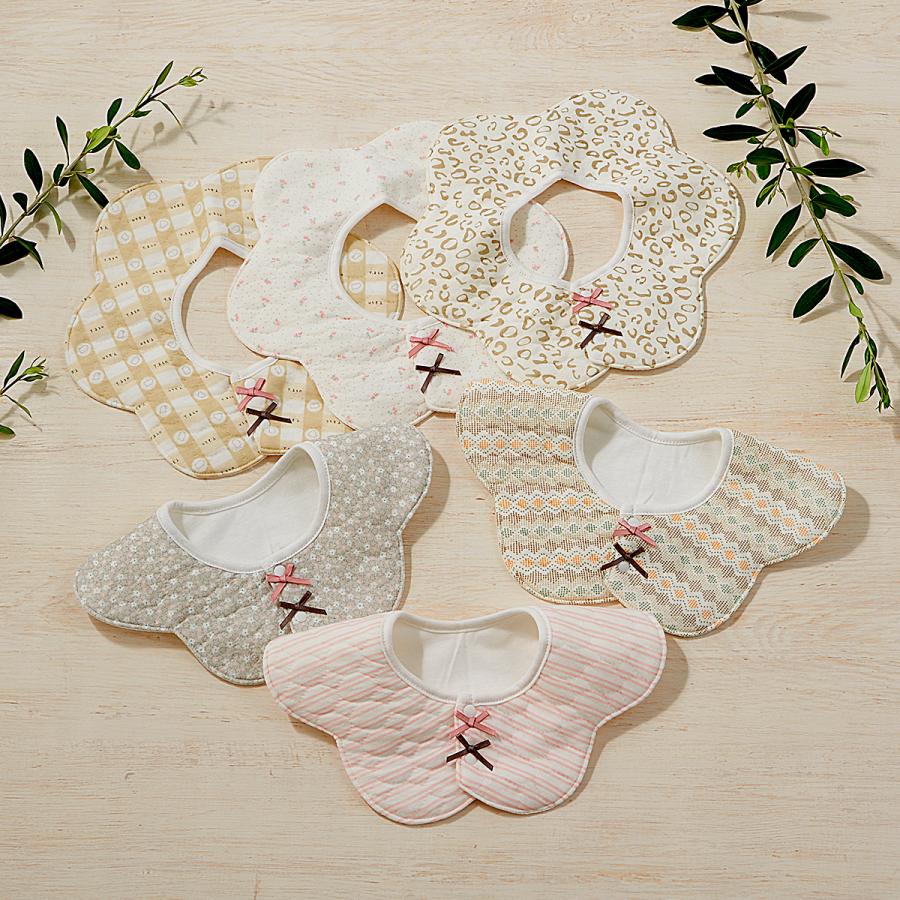 スタイ おしゃれ 女の子 新品 送料無料 ガーリー スタイセット かわいい ビブ よだれかけ ギフト 赤ちゃん 出産祝い