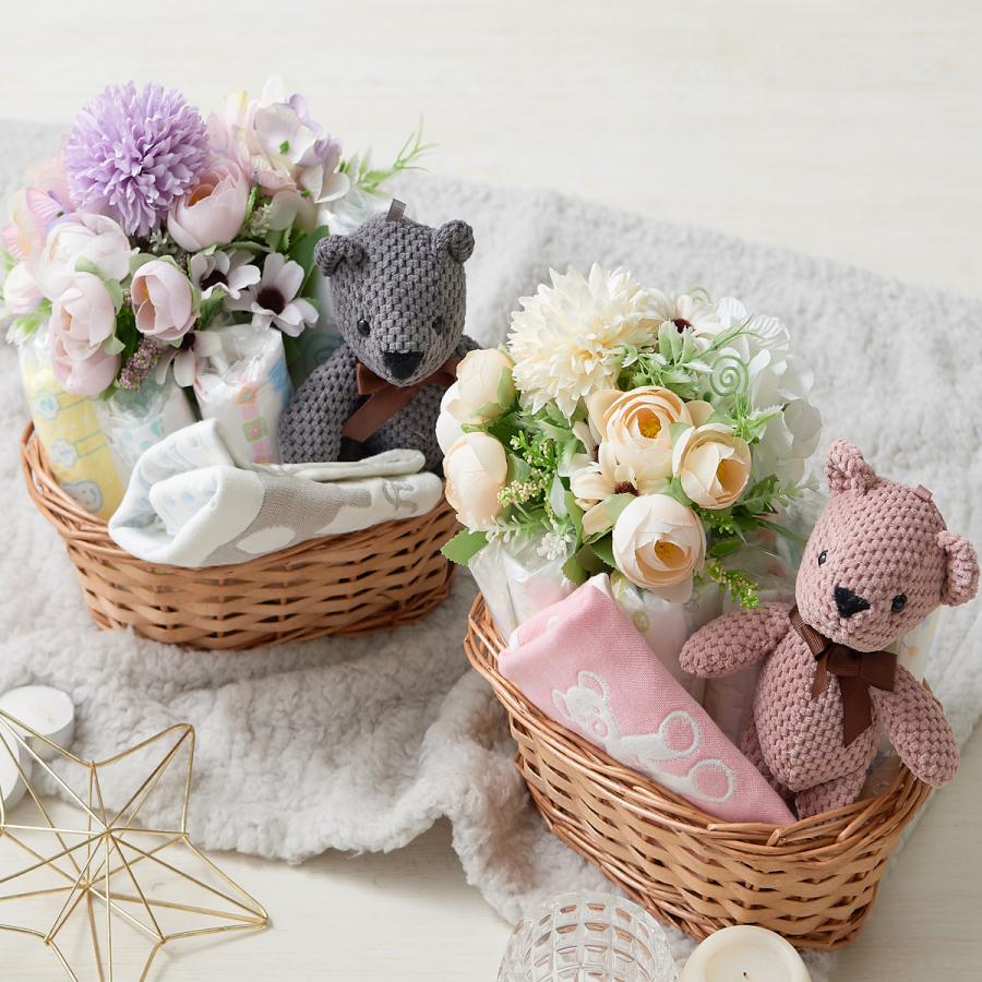 出産祝い ギフト おむつバスケット おむつケーキ スタイ セット かわいい 男の子 女の子 よだれかけ ビブ プチギフト ギフトボックス |  | 02