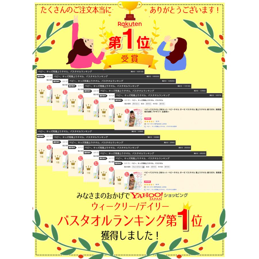 ベビーバスタオル 2枚セット ベビータオル ガーゼ バスタオル 湯上り