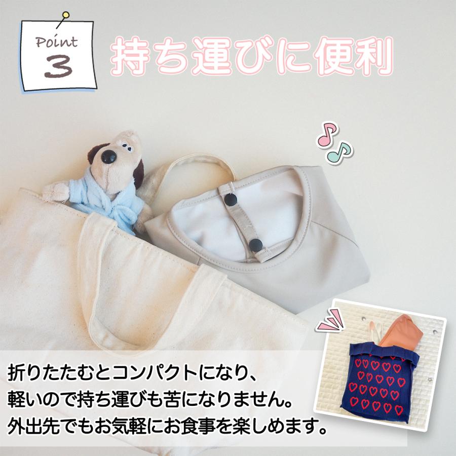 【赤字覚悟の大特価】【3枚同時購入でもう1枚追加プレゼント】お食事エプロン 半袖 長袖 ネームタグ付き 無地 上ポケットタイプ 保育園 離乳食 食べこぼしガード |  | 06