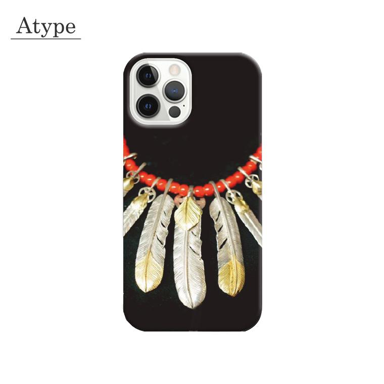 全機種対応 iPhone14 Galaxy Xperia AQUOS OPPO イーグル フェザー EAGLE feather goro ゴロー インディアン ネック｜gift-case｜02
