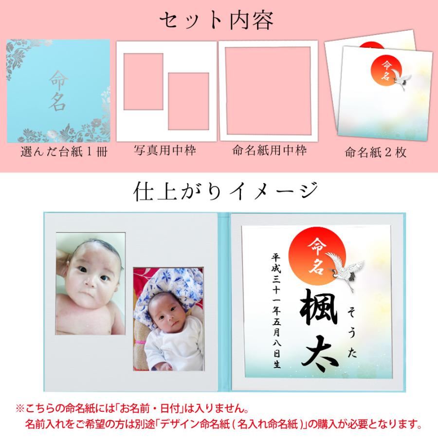 命名書 かわいい 台紙 小 赤ちゃん 名前と写真をいれて飾れる はな 人気 可愛い 手作り 記念品 命名紙 内祝い 日本製 お七夜 プレゼント 出産祝い