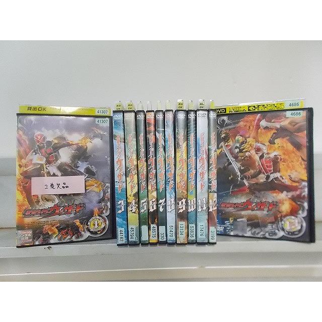 仮面ライダーウィザード 全巻完結セット 劇場版付 dvd DVD 仮面ライダーウィザード 1〜13巻(2巻欠品) 計12本セット ※ケース