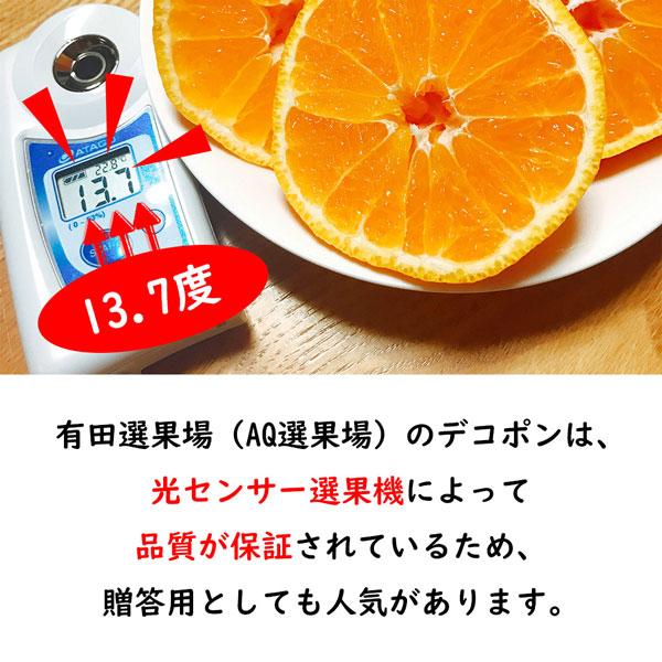デコポン 有田 不知火 みかん 4kg以上 (5kg箱) 秀品 茶段ボール箱 M〜2Lサイズ 小玉 和歌山県産 AQ選果場 しらぬい 高級フルーツ ギフト 果物 送料無料_3