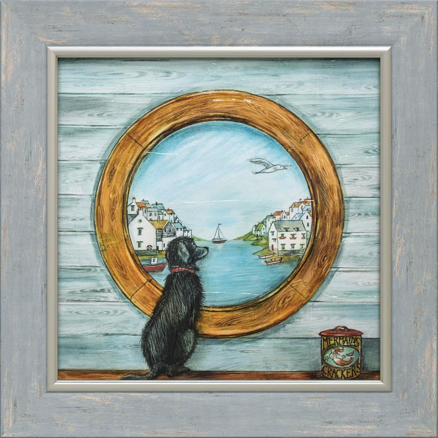 世界有名な かわいい おしゃれ 記念品 お祝い 絵画 壁掛け飾り ジョー Jr ポートホール ラム 洋画 のし包装カード手提袋無料 希望しない