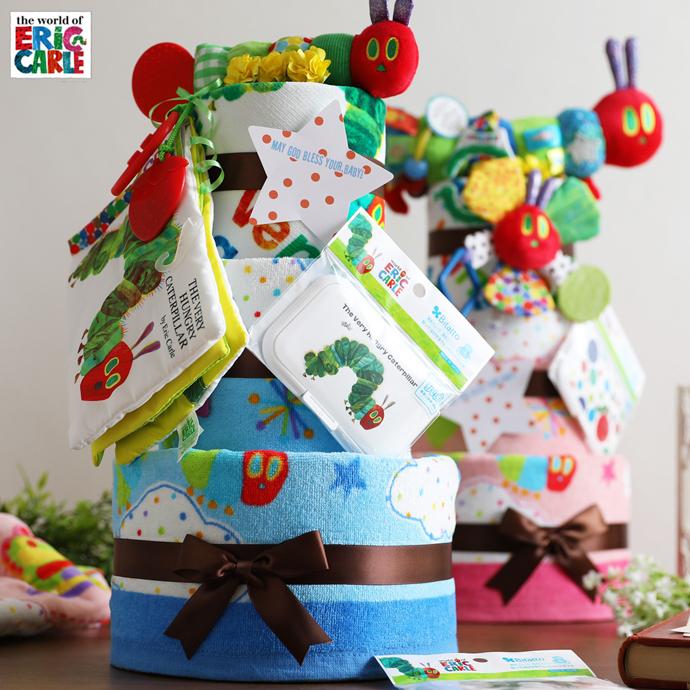 おむつケーキ オムツケーキ 出産祝い 出産祝 はらぺこあおむし 男の子にも女の子にも大人気の名前入りeric Carle エリックカール 3段 おむつケーキ 3daomusi おむつケーキ 出産祝い Gift One 通販 Yahoo ショッピング