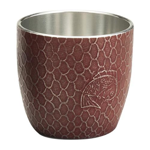 伝統工芸 大阪錫器 ぐい呑み 鯛網 ( 朱 ) ピューター 酒 日本製 工芸品