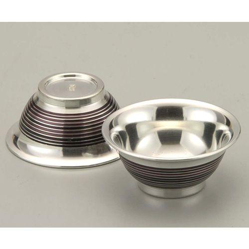 ( 伝統工芸 / 大阪錫器 ) 盃 / 茶線 / 丸猪口 ( 2ヶ入 ) ピューター 酒 日本製 工芸品
