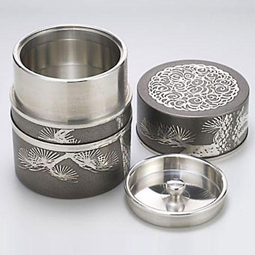 伝統工芸 / 大阪錫器 ) 茶壷 イブシ中次2.2 ピューター お茶 茶筒 日本