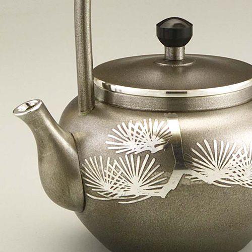 伝統工芸 / 大阪錫器 ) 急須 イブシ上手 ピューター お茶 茶筒 日本製