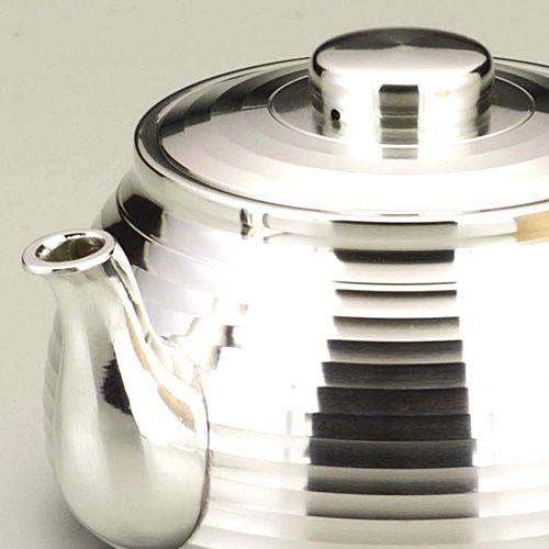 伝統工芸 / 大阪錫器 ) 急須 磨茶沸 ピューター お茶 茶筒 日本製 工芸