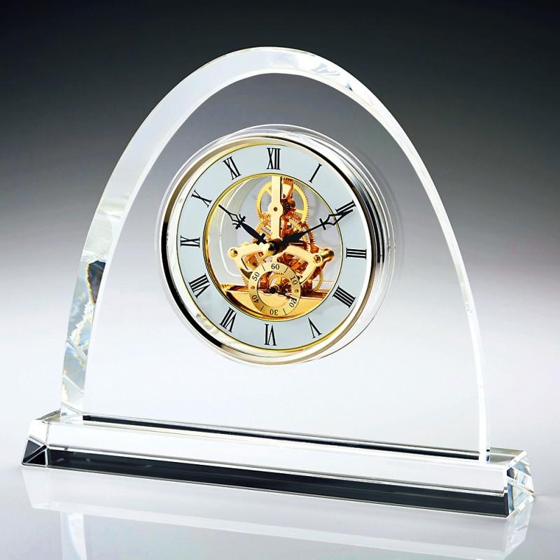 NARUMI(ナルミ) グラスワークス スケルトンクロック 工学ガラス グラスワークス / ナルミ ) オーバル スケルトンクロック ガラス 時計