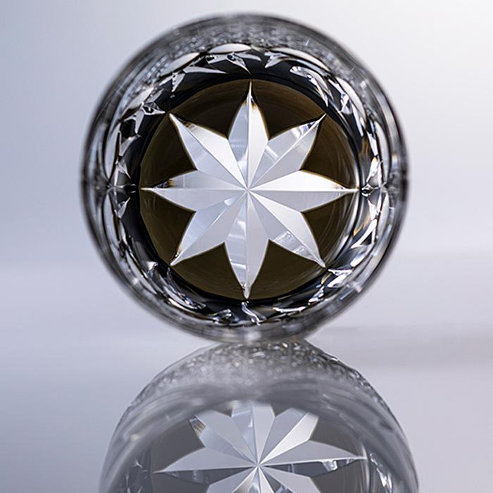 KAGAMI 江戸切子　根本達也作　ロックグラス カガミクリスタル 江戸切子 伝統工芸士 根本達也 ロックグラス 慶雲海