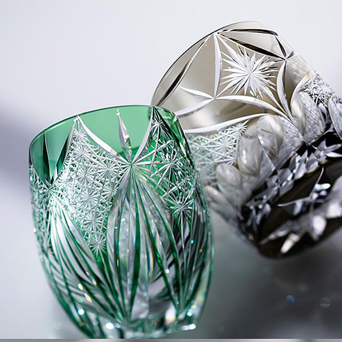 カガミクリスタル 江戸切子 伝統工芸士 根本幸雄 ロックグラス 江戸