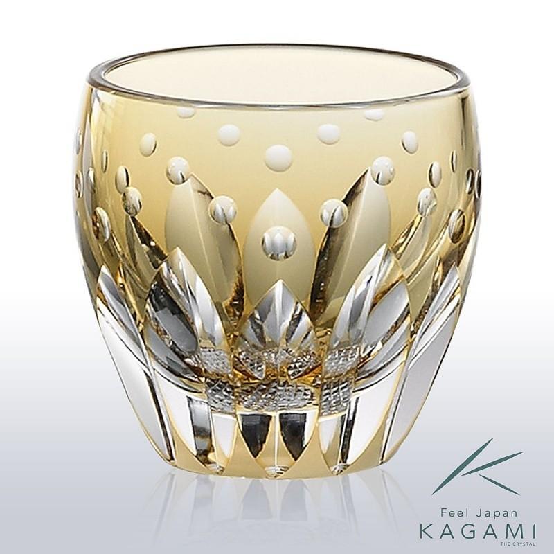 カガミクリスタル ) 江戸切子 冷酒杯 向日葵 T535-2839-CUM / 伝統工芸