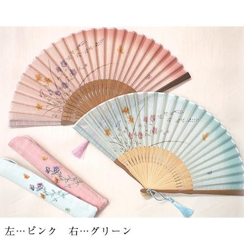 舞扇堂 ) カジュアル扇子 / 和美 女性向き 扇子袋付きギフトセット 