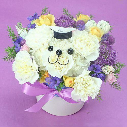 フラワーギフト 動物アレンジ ハナクマ マリンパープル お祝い 記念日 生花 プレゼンント くま 誕生日 0 1022 ギフトオンリーワン 通販 Yahoo ショッピング