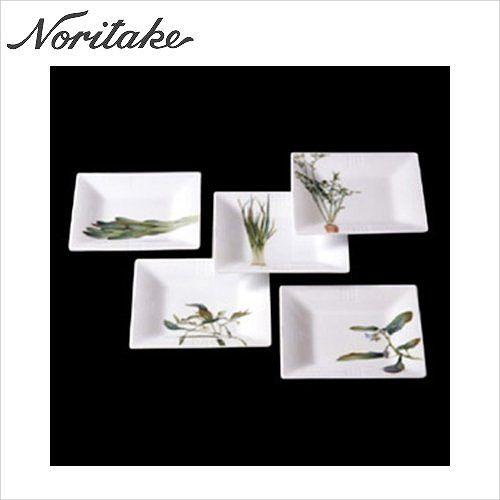 ノリタケ(Noritake) 京香旬彩　15cmスクエアプレートセット(5枚)(絵変り) (F10194/1620-15) 食器/在庫限り