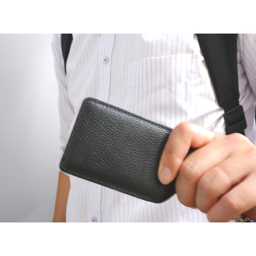 ストラップ付落ちないカード・定期ケース 本革製品 バッグに取り付け