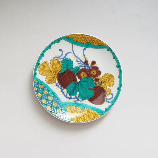 九谷焼 古九谷風花図 小皿3.5寸 5種取り皿や普段使いに使える絵皿
