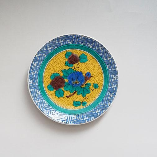 九谷焼 古九谷風花図 小皿3.5寸 5種取り皿や普段使いに使える絵皿