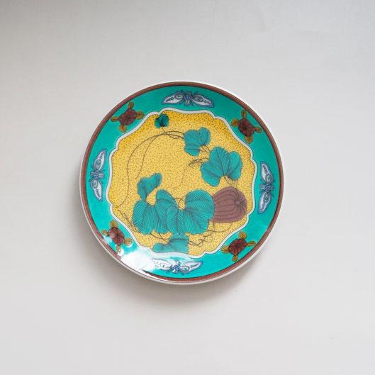 九谷焼 古九谷風花図 小皿3.5寸 5種取り皿や普段使いに使える絵皿