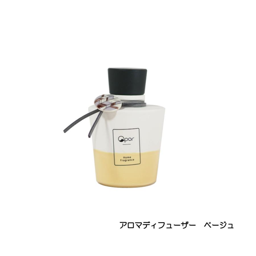 ギフト Qpor アロマディフューザーLサイズ グリーン 加賀紅茶の香りセット 本体から香る九谷焼ディフューザーの画像