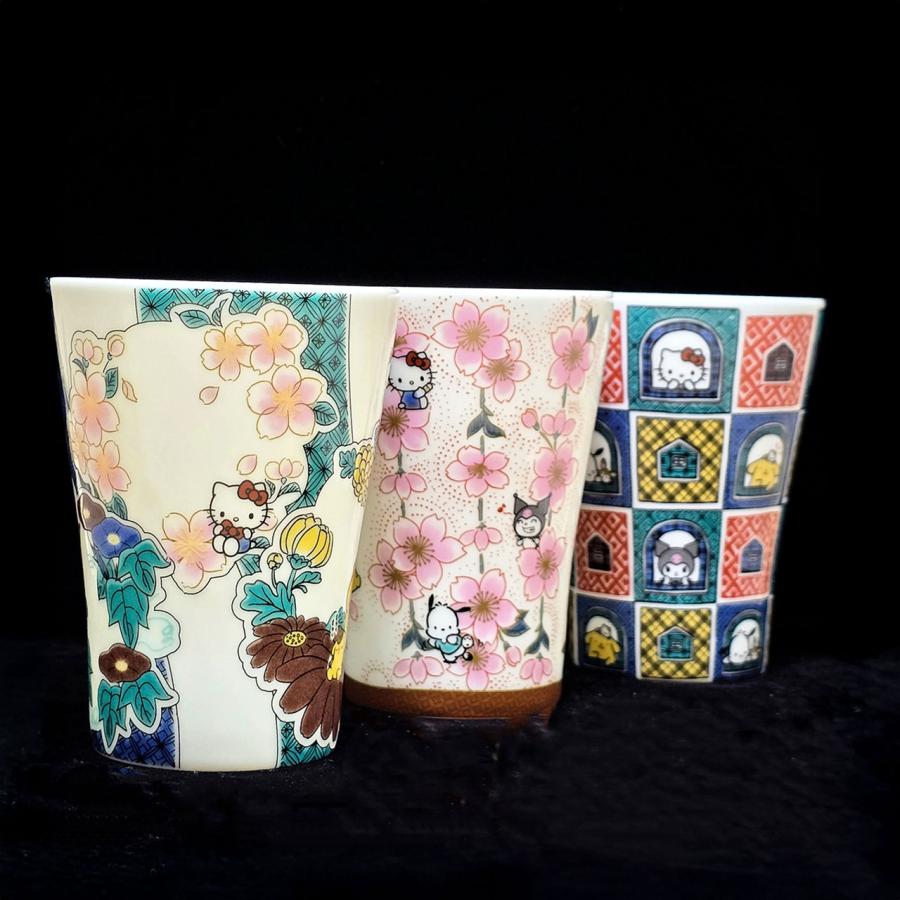 九谷焼 新商品 麗和×サンリオキャラクター タンブラー3種類 九谷結窯