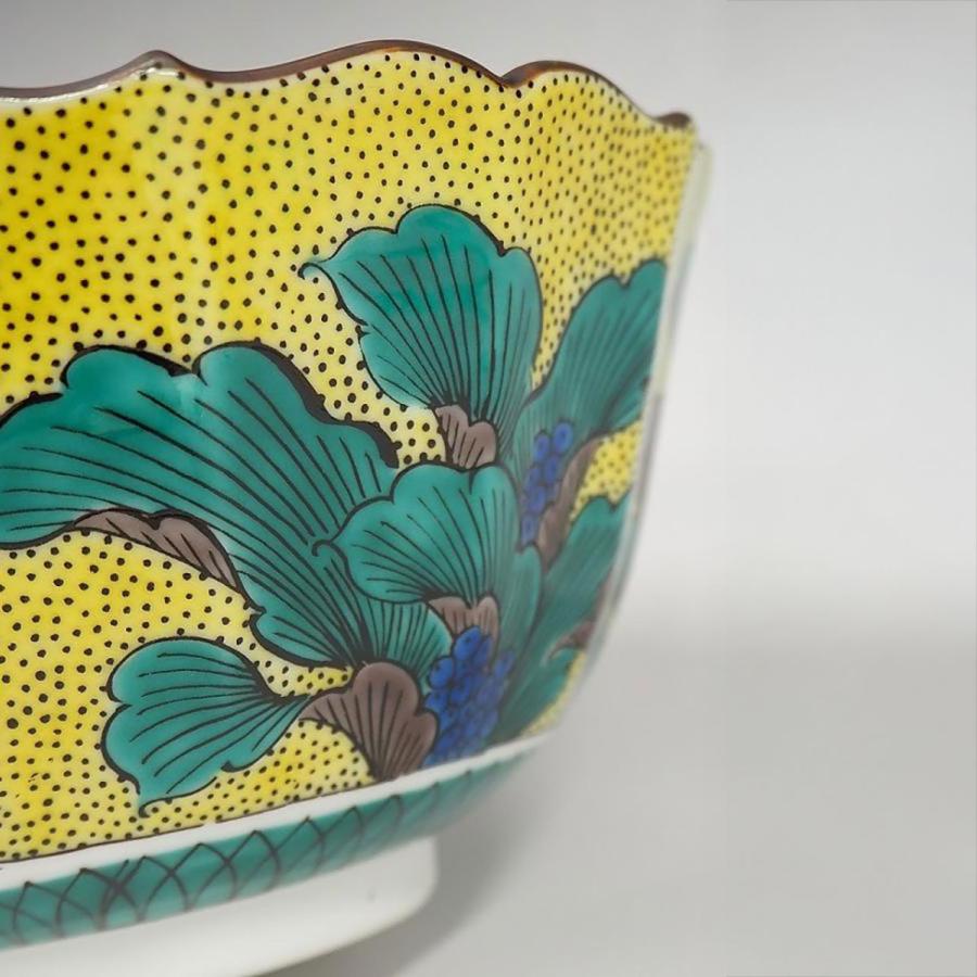 九谷焼 6寸菊鉢 吉田屋おもと：美山窯 鉢 ボウル 煮物などに : 九谷結