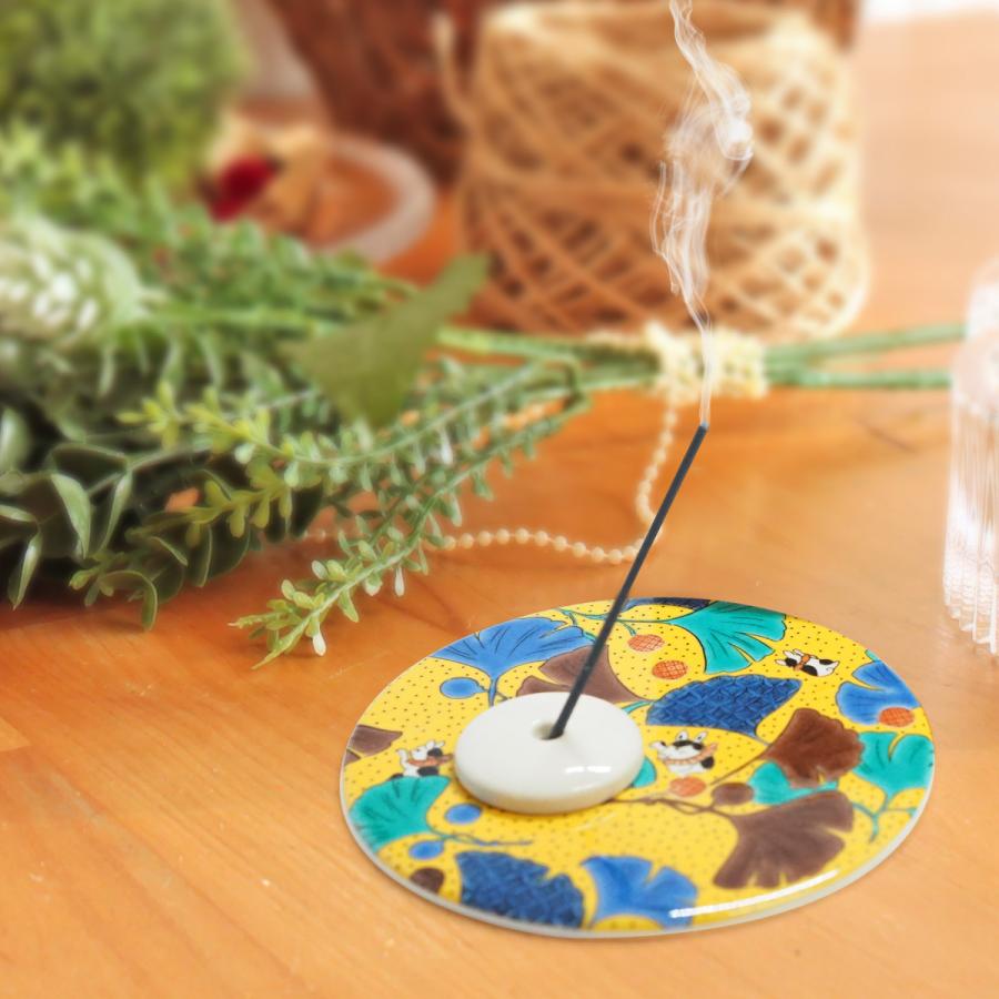 九谷焼 九谷焼お香プレート麗和 香立てセット 丸型・角型 : 九谷