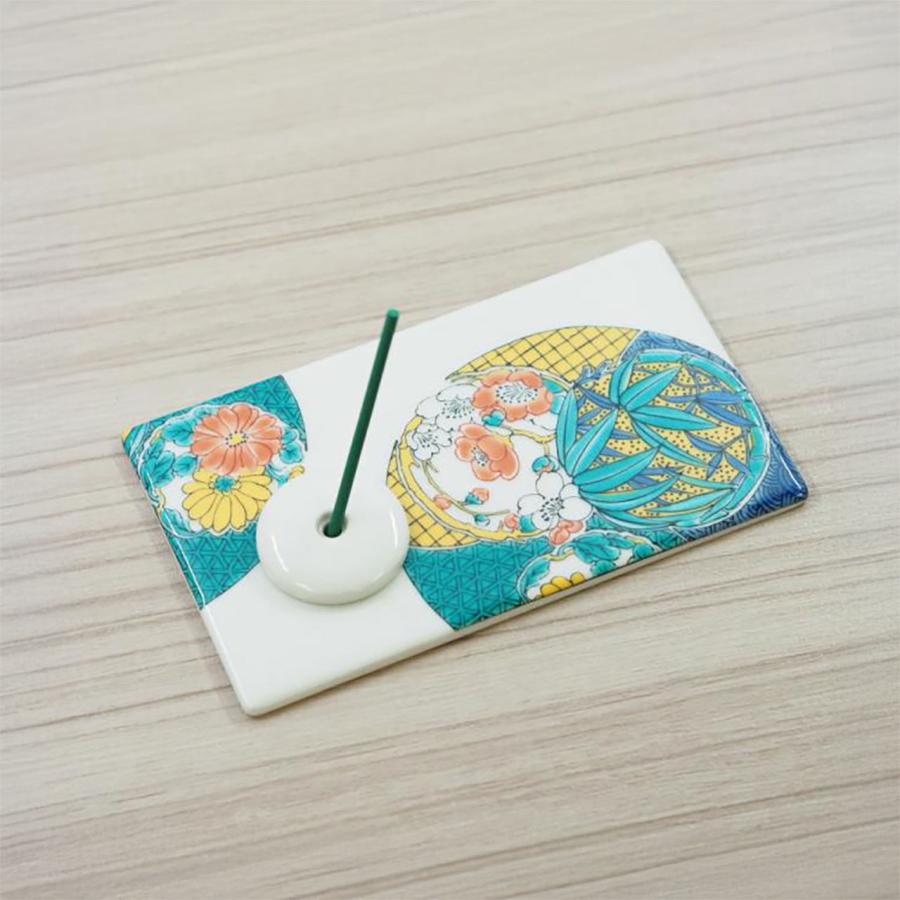 九谷焼 九谷焼お香プレート麗和 香立てセット 丸型・角型 : 九谷結窯