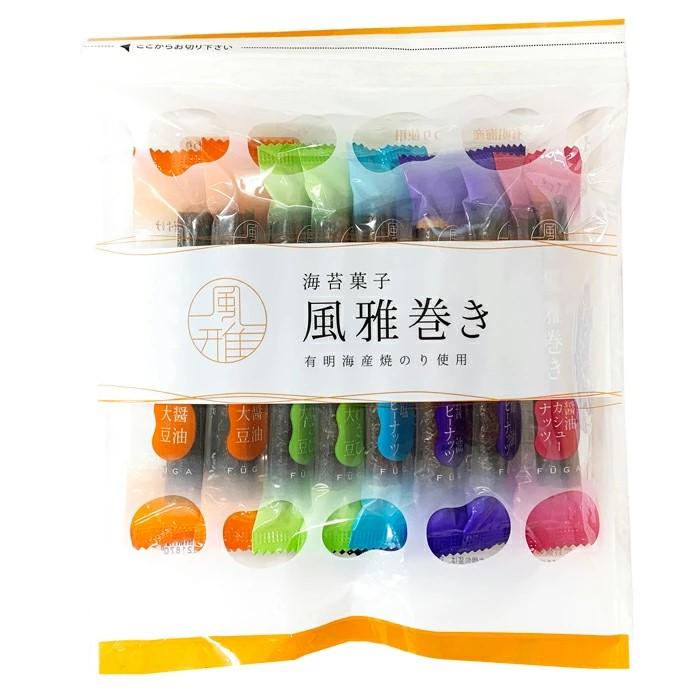 40袋まとめてお届け】海苔菓子 風雅巻きお試し 12本ミックスパック