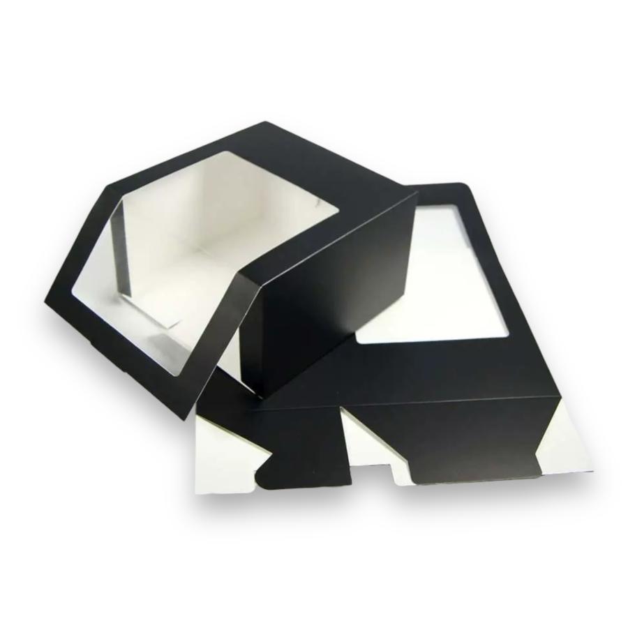 キャップ 専用 ウインドウボックス 10個セット 帽子 化粧箱 ブラック 黒 収納 保管用 ディスプレイ プレゼントお誕生日 紙箱 披露宴 | 