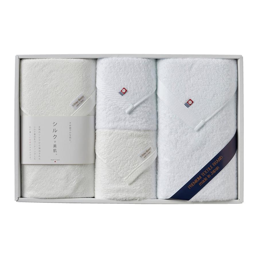 在庫限り】シルク＆起毛 プレミアムタオルセット バスタオル フェイス
