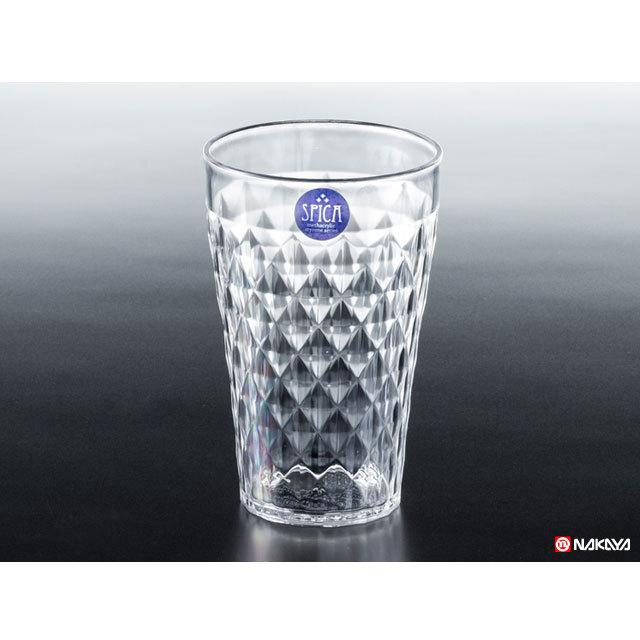 【おまとめ割】【メーカー直送品】100個セット 【spica】スピカ グラス 520 クリア　ダイヤ柄MS食器 コップ　nakaya  k502-1AR【c】
