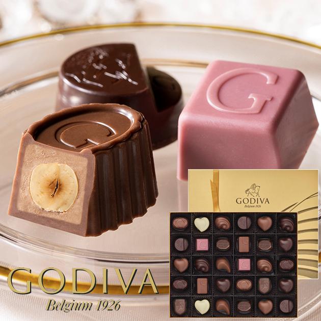 手提げ袋付 GODIVA ゴディバ ハート オブ ゴールド コレクション 30粒